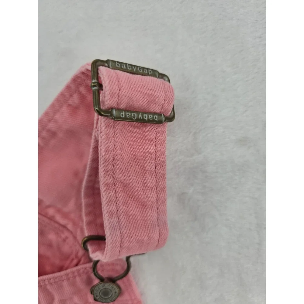 Baby Gap 1989 Girls Pink Denim Shortalls Overalls Size 5 Years Kidcore Pastel